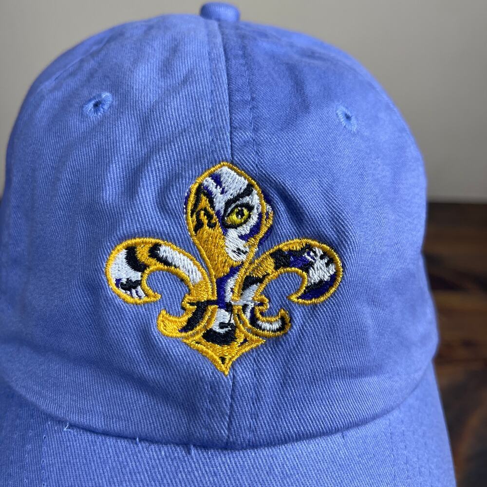 NEW The Original Scrunchie Hat by Adams Purple LSU Tigers Eye Fleur de Lis - Picture 3 of 10
